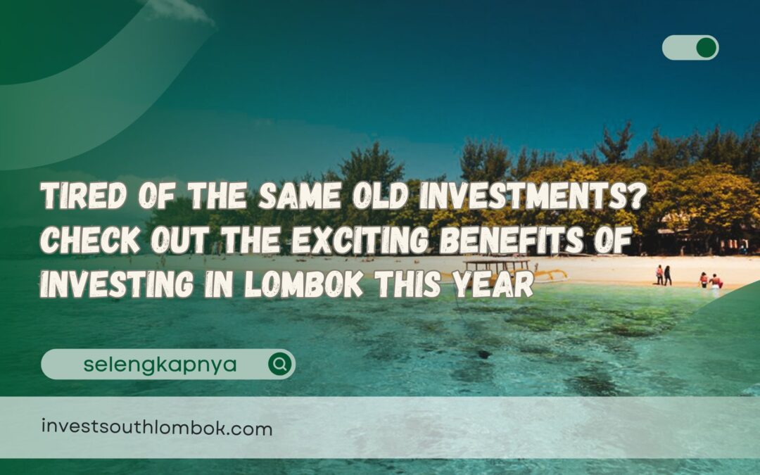 Tired of the Same Old Investments Check Out the Exciting Benefits of Investing in Lombok This Year
